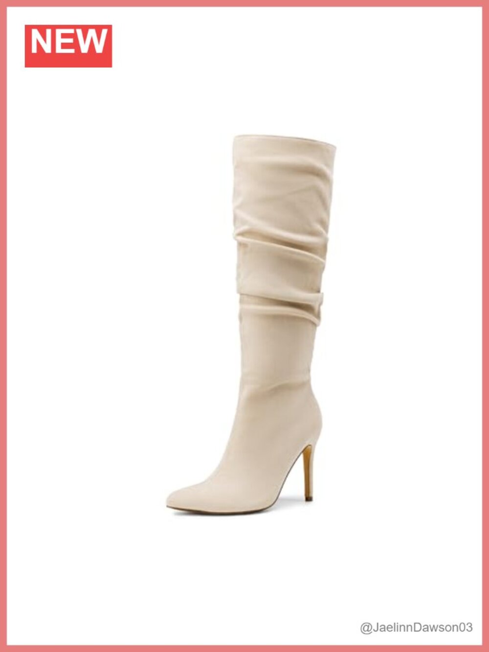 Women's High Stiletto Knee High Boots Faux Suede Pointed Toe Zip